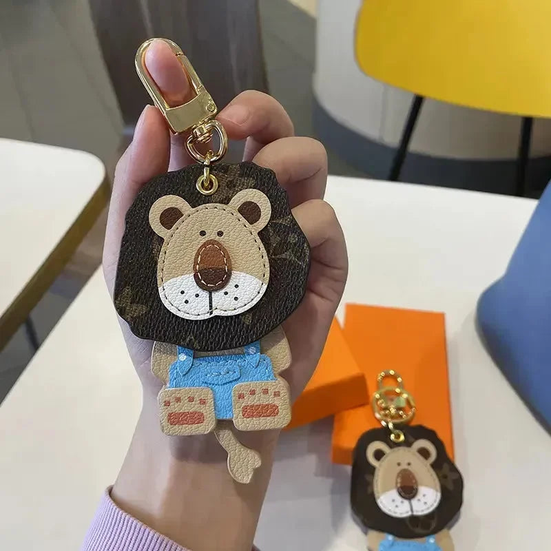 Regal Roar Monogram Lion Luxe Keychain