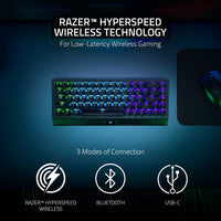 Razer Blackwidow V3 Mini Hyperspeed - Phantom Edition - Yellow Switch - Wireless 65% Mechanical Gaming Keyboard with Chroma RGB - Bear Hugs