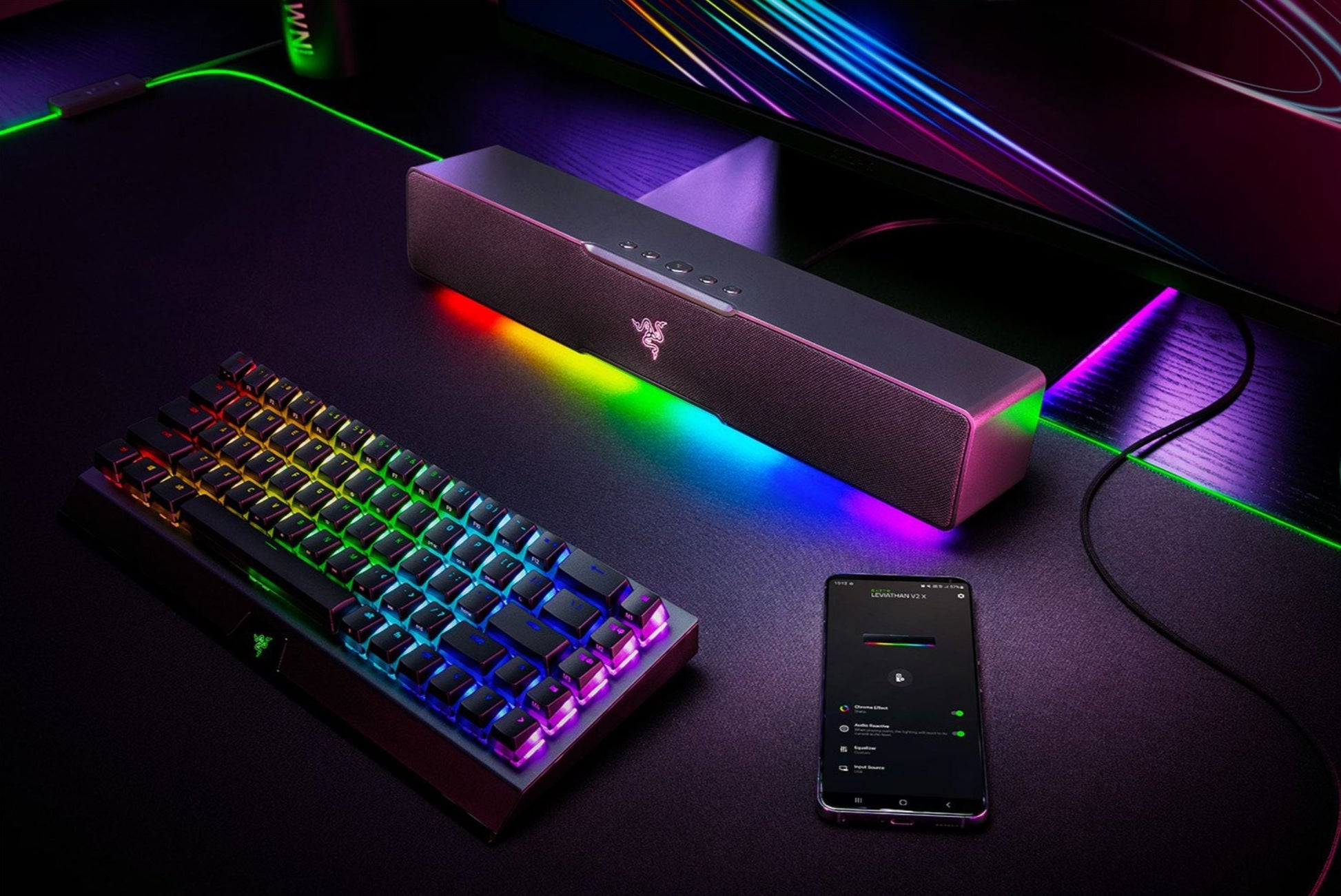 Razer Leviathan V2 X, USB Type-C Powered PC Gaming Soundbar - Bear Hugs
