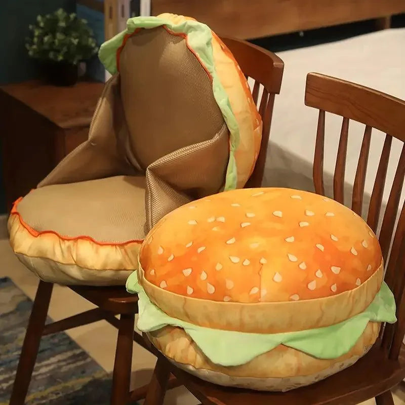 Realistic Burger Plush Pillow - Bear Hugs