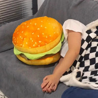 Realistic Burger Plush Pillow - Bear Hugs