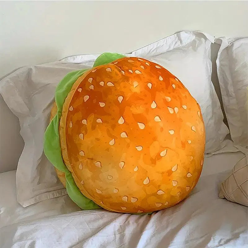 Realistic Burger Plush Pillow - Bear Hugs