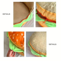 Realistic Burger Plush Pillow - Bear Hugs