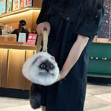 Realistic Handmade Cat Plush Handbag - Bear Hugs