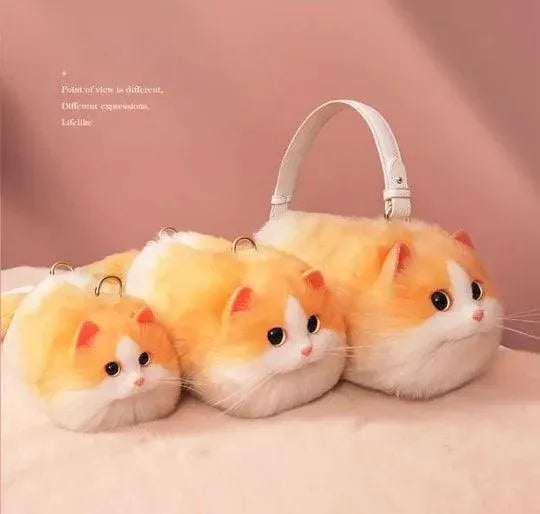 Realistic Handmade Cat Plush Handbag - Bear Hugs