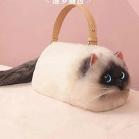 Realistic Handmade Cat Plush Handbag - Bear Hugs