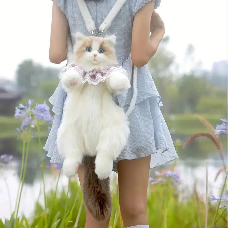 Realistic Live Cat Shaped Backpack - Bear Hugs