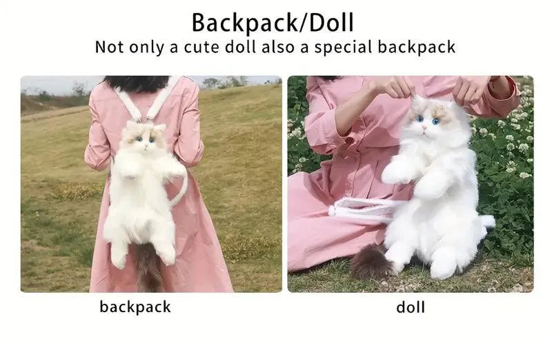 Realistic Live Cat Shaped Backpack - Bear Hugs