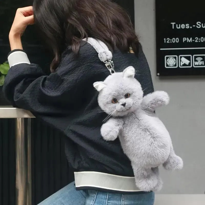 Realistic Live Cat Shaped Backpack - Bear Hugs