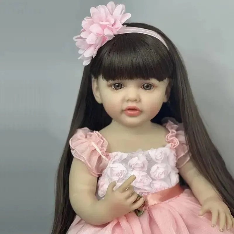 Realistic Silicon Baby Girl Doll (55 cm) - Bear Hugs