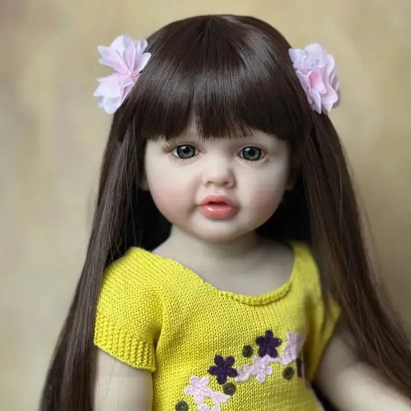 Realistic Silicon Baby Girl Doll (55 cm) - Bear Hugs