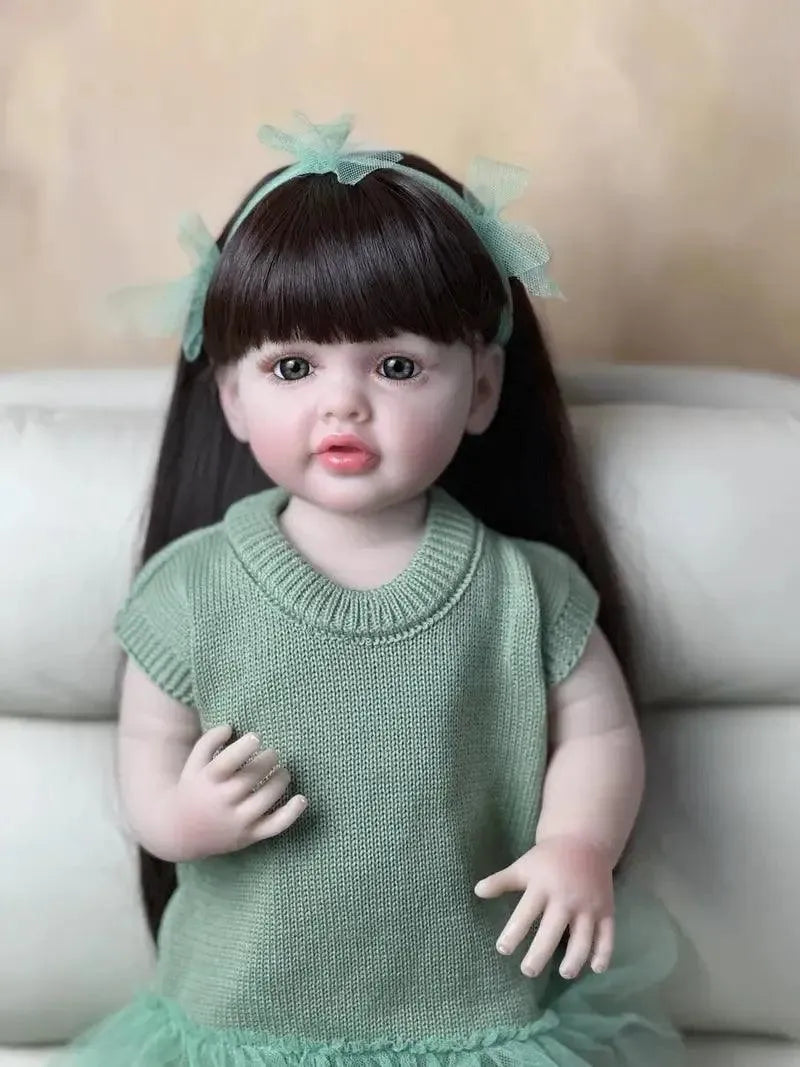 Realistic Silicon Baby Girl Doll (55 cm) - Bear Hugs