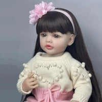 Realistic Silicon Baby Girl Doll (55 cm) - Bear Hugs