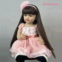 Realistic Silicon Baby Girl Doll (55 cm) - Bear Hugs