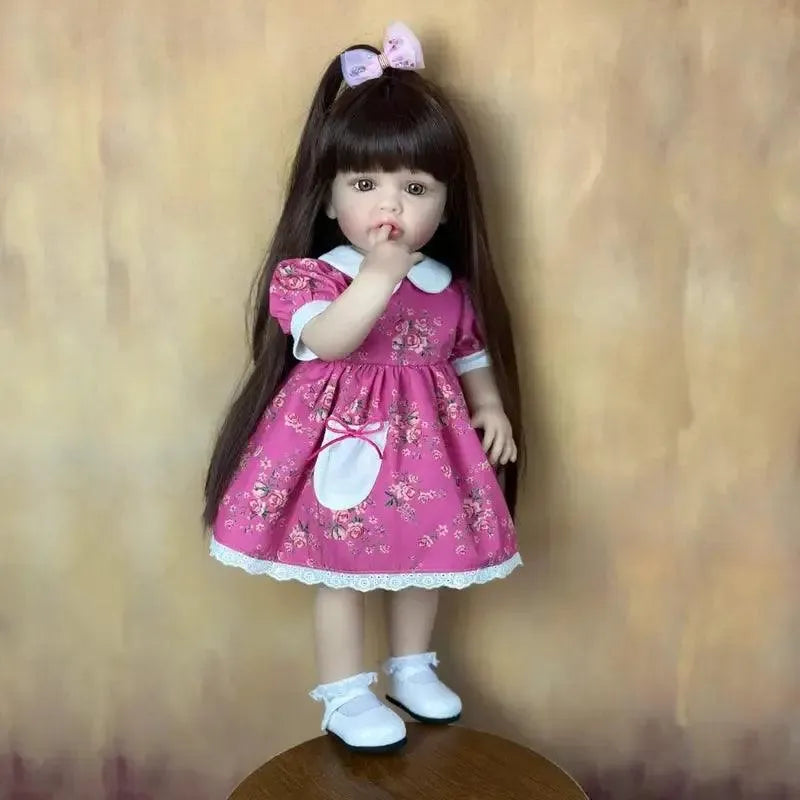 Realistic Silicon Baby Girl Doll (55 cm) - Bear Hugs