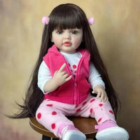 Realistic Silicon Baby Girl Doll (55 cm) - Bear Hugs