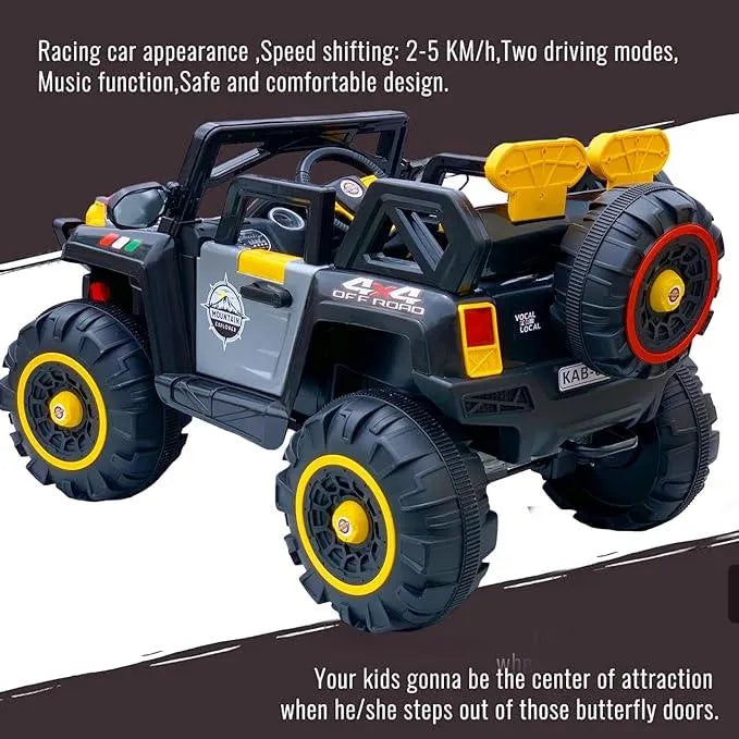 Rechargeable Battery Electric Steering 4x4 Kids Jeep - Bear Hugs