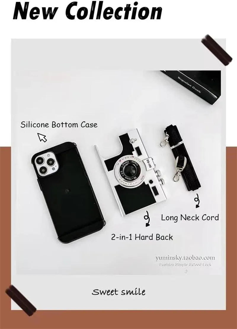 Retro Camera Case (For iPhones) - Bear Hugs