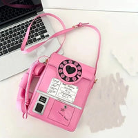 Retro Phone-Shaped Crossbody Bag - Bear Hugs