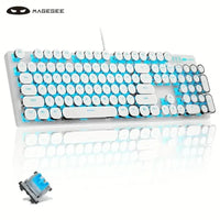 Retro-Style MageGee Mechanical Gaming LED Backlit Keyboard - Bear Hugs