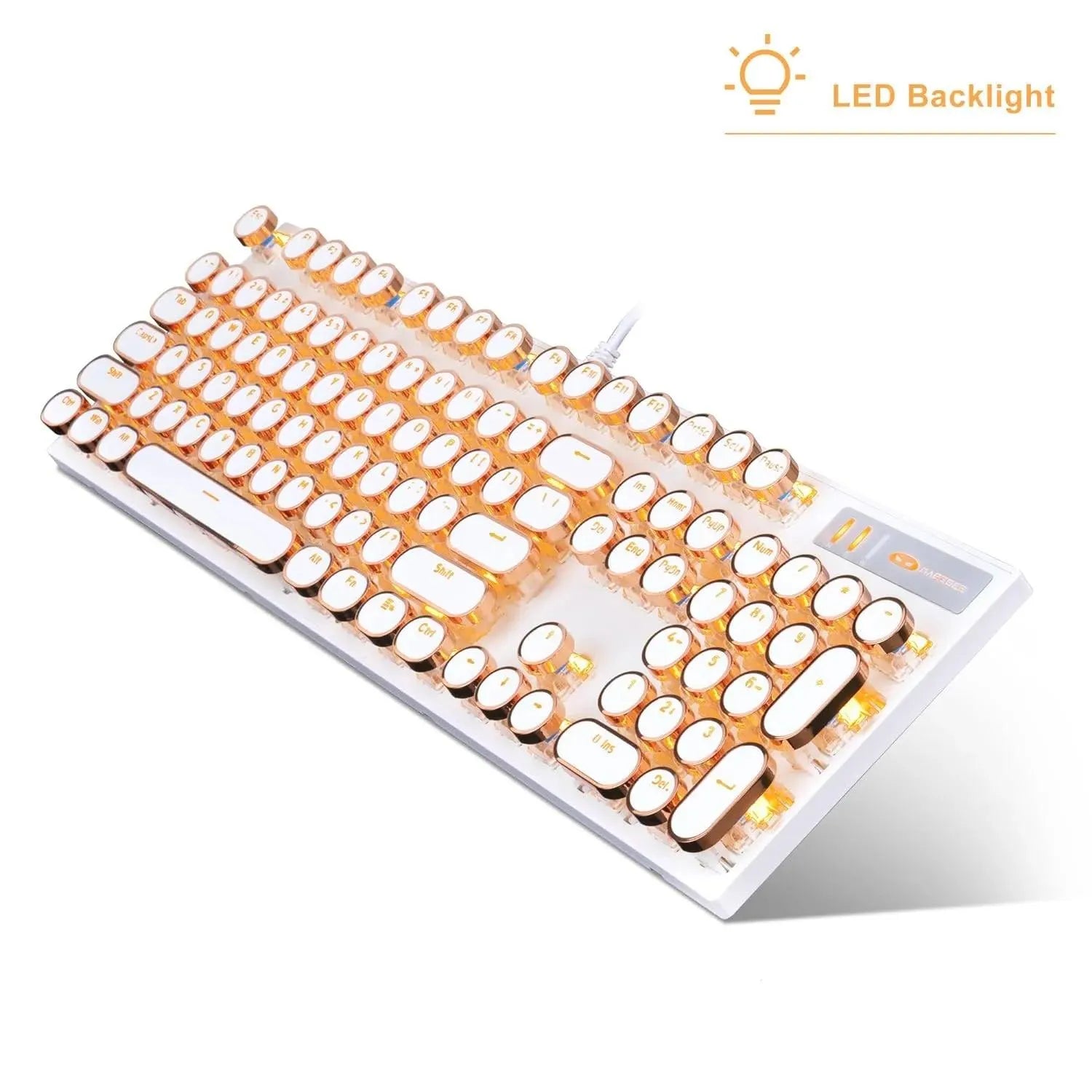 Retro-Style MageGee Mechanical Gaming LED Backlit Keyboard - Bear Hugs