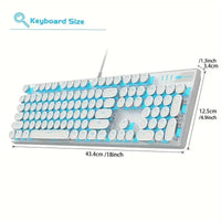 Retro-Style MageGee Mechanical Gaming LED Backlit Keyboard - Bear Hugs