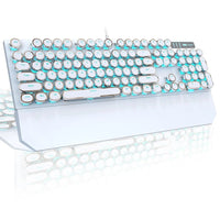 Retro-Style MageGee Mechanical Gaming LED Backlit Keyboard - Bear Hugs