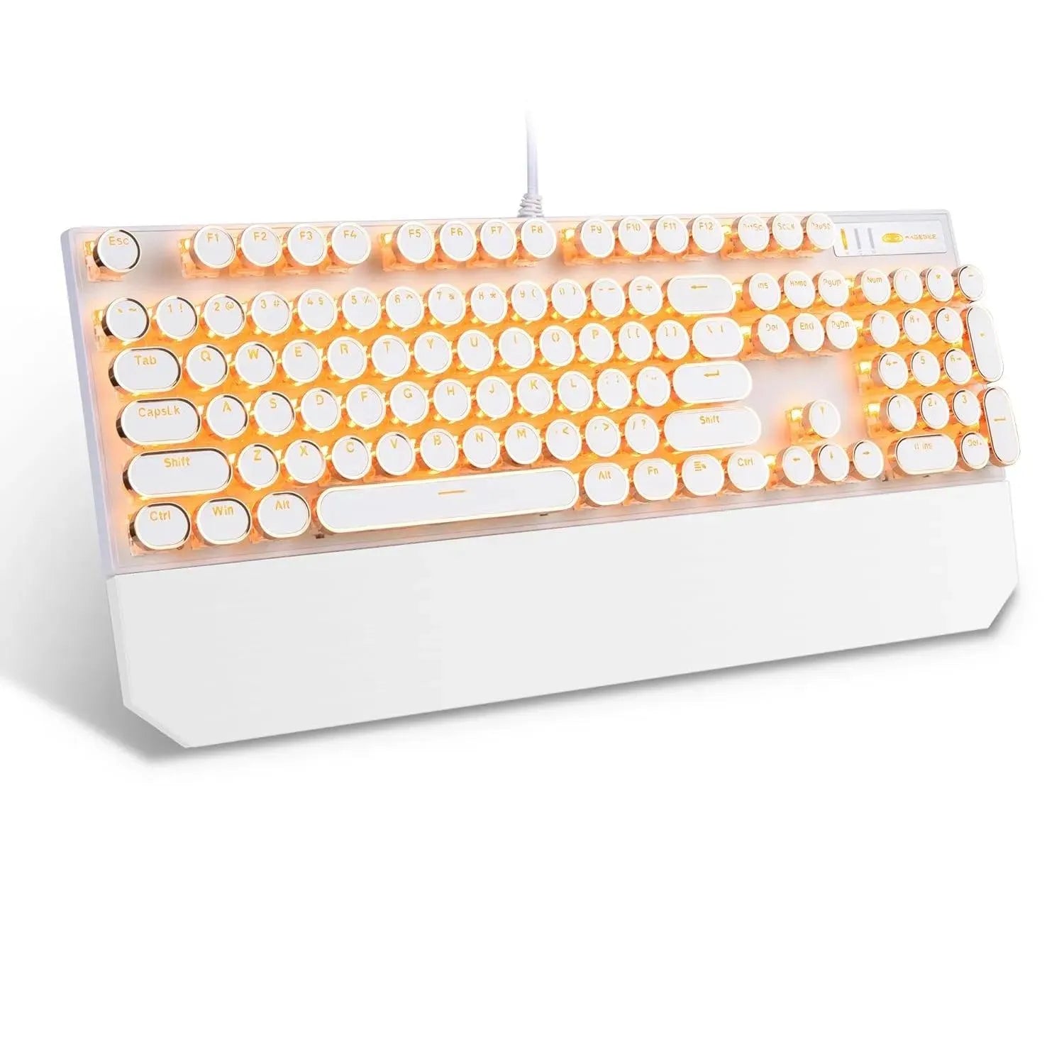 Retro-Style MageGee Mechanical Gaming LED Backlit Keyboard - Bear Hugs