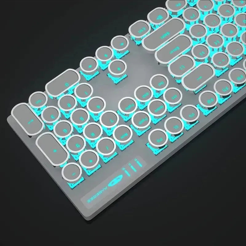 Retro-Style MageGee Mechanical Gaming LED Backlit Keyboard - Bear Hugs