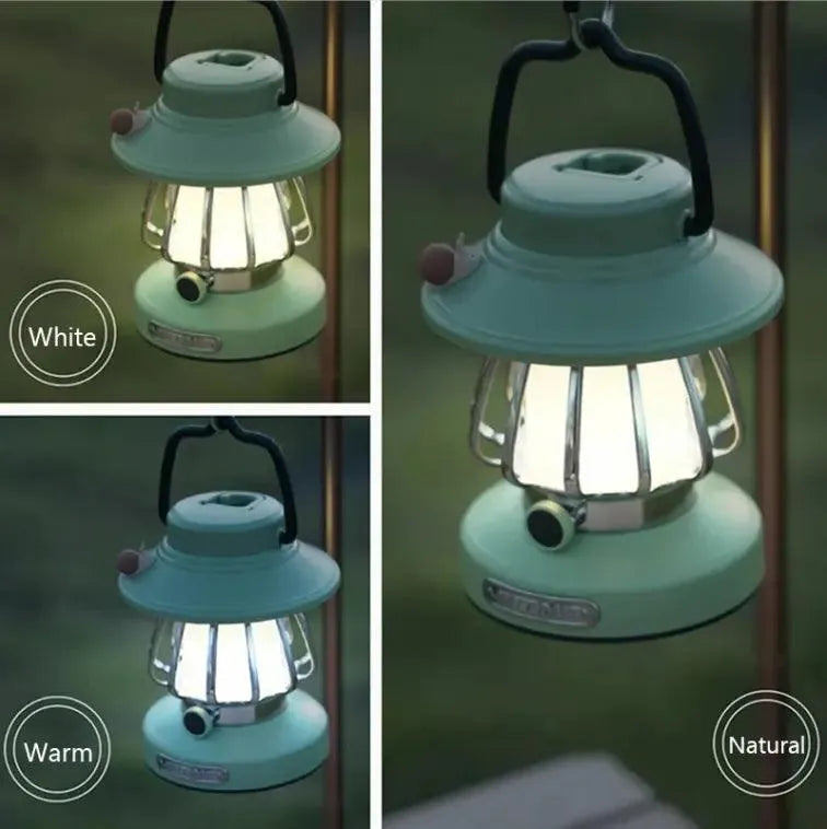 Retro USB Touch Dimming LED Lantern - Bear Hugs