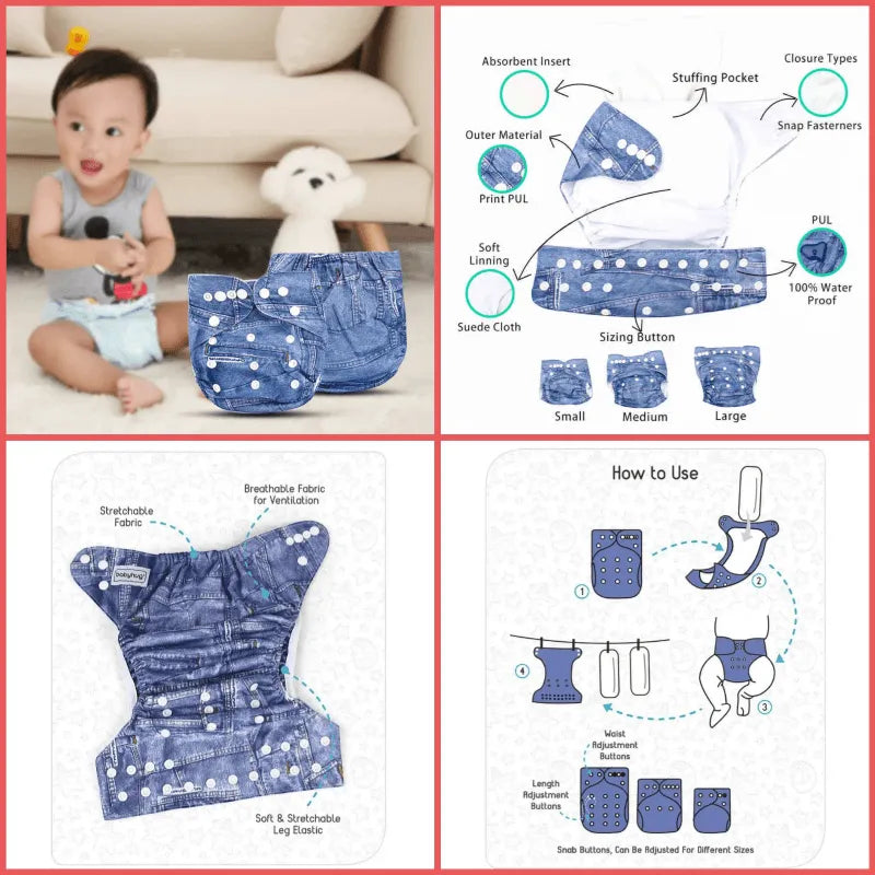 Reusable Diaper - Bear Hugs