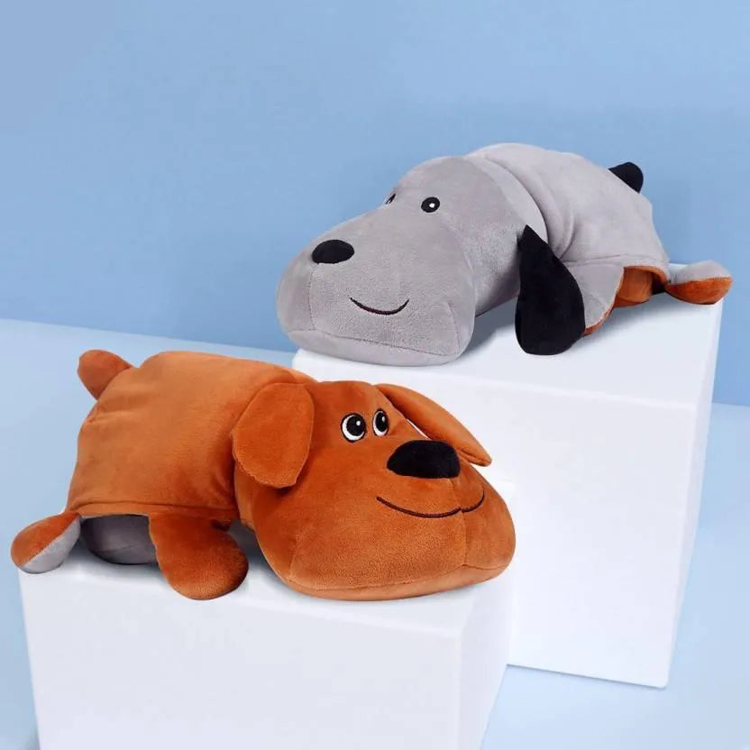 Reversible 2 in 1 Dog Plush Pillow - Bear Hugs