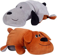 Reversible 2 in 1 Dog Plush Pillow - Bear Hugs