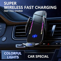 RGB Colour Changing 15W Car Wireless Charger Stand - Bear Hugs