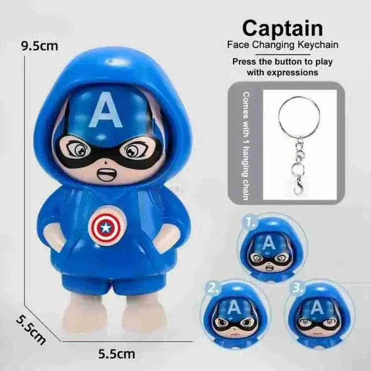 Captain America Face-Changing Keychain