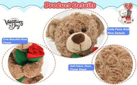 Rose Teddy Bear (30 cm) - Bear Hugs