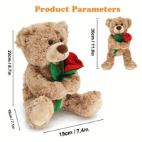 Rose Teddy Bear (30 cm) - Bear Hugs