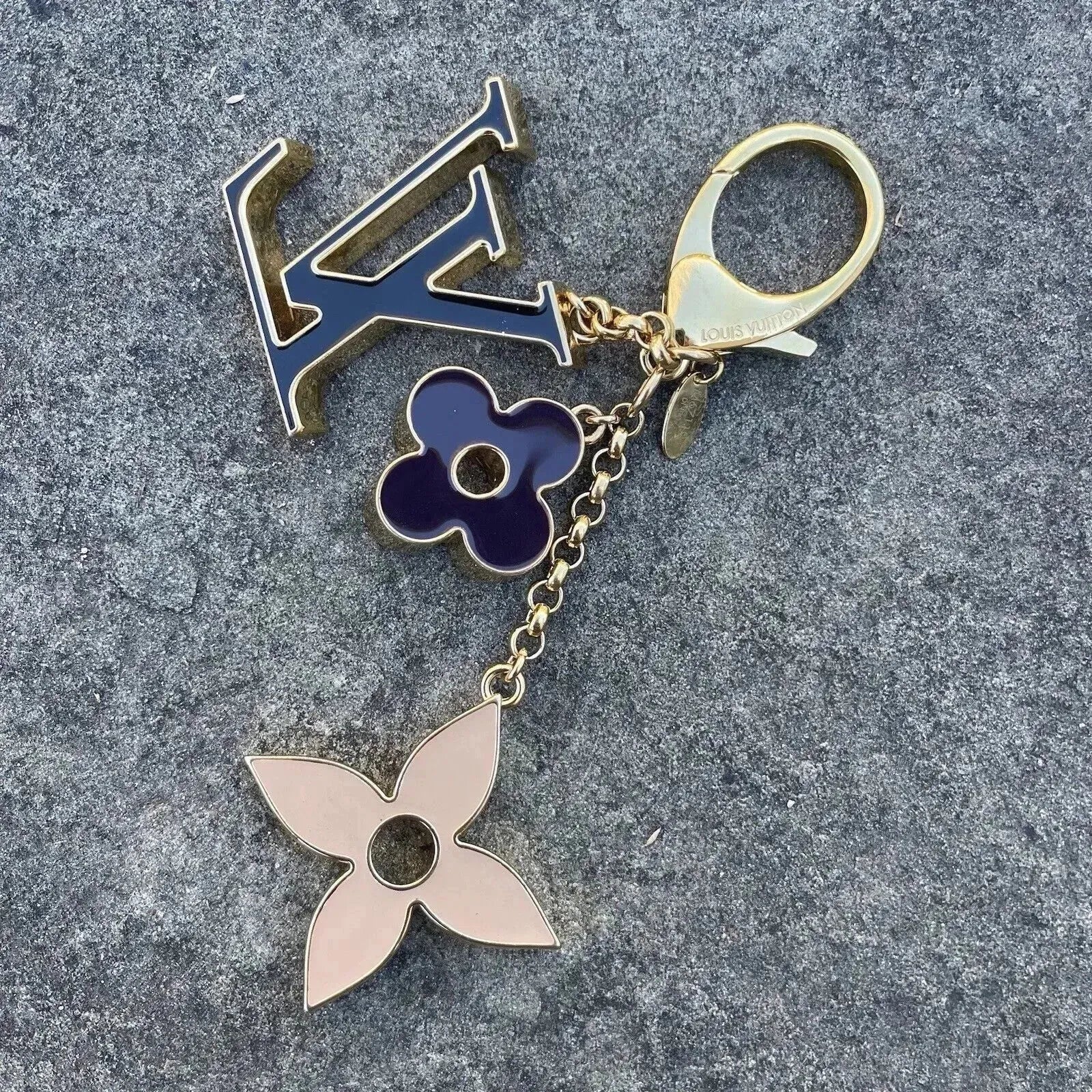 Luxe Monogram Petal Bag Charm