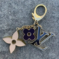 Luxe Monogram Petal Bag Charm