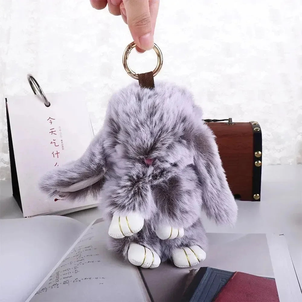 Ultra-Furry Bunny Plush Keychain