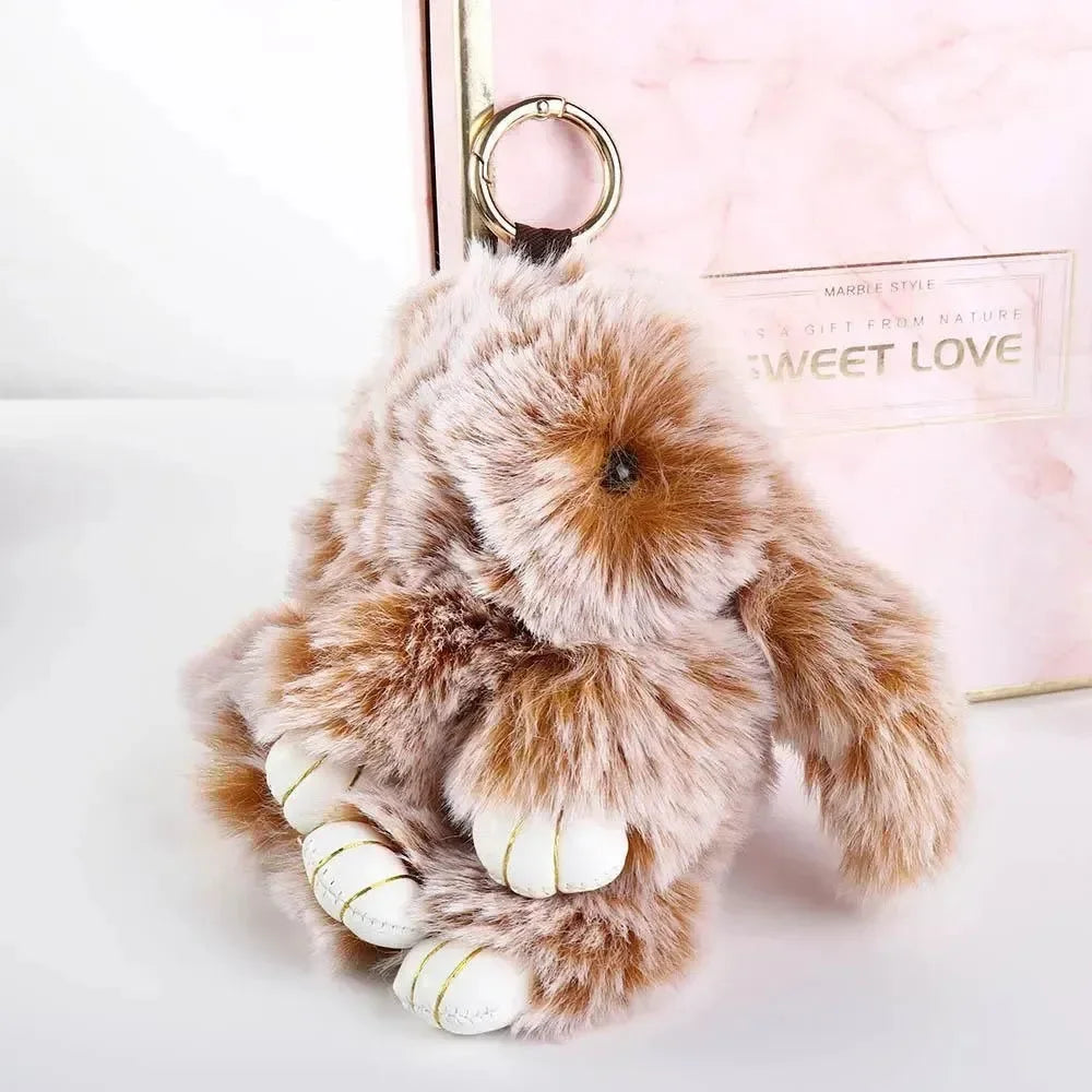 Ultra-Furry Bunny Plush Keychain