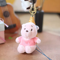 Pink Winnie Plush Keychain