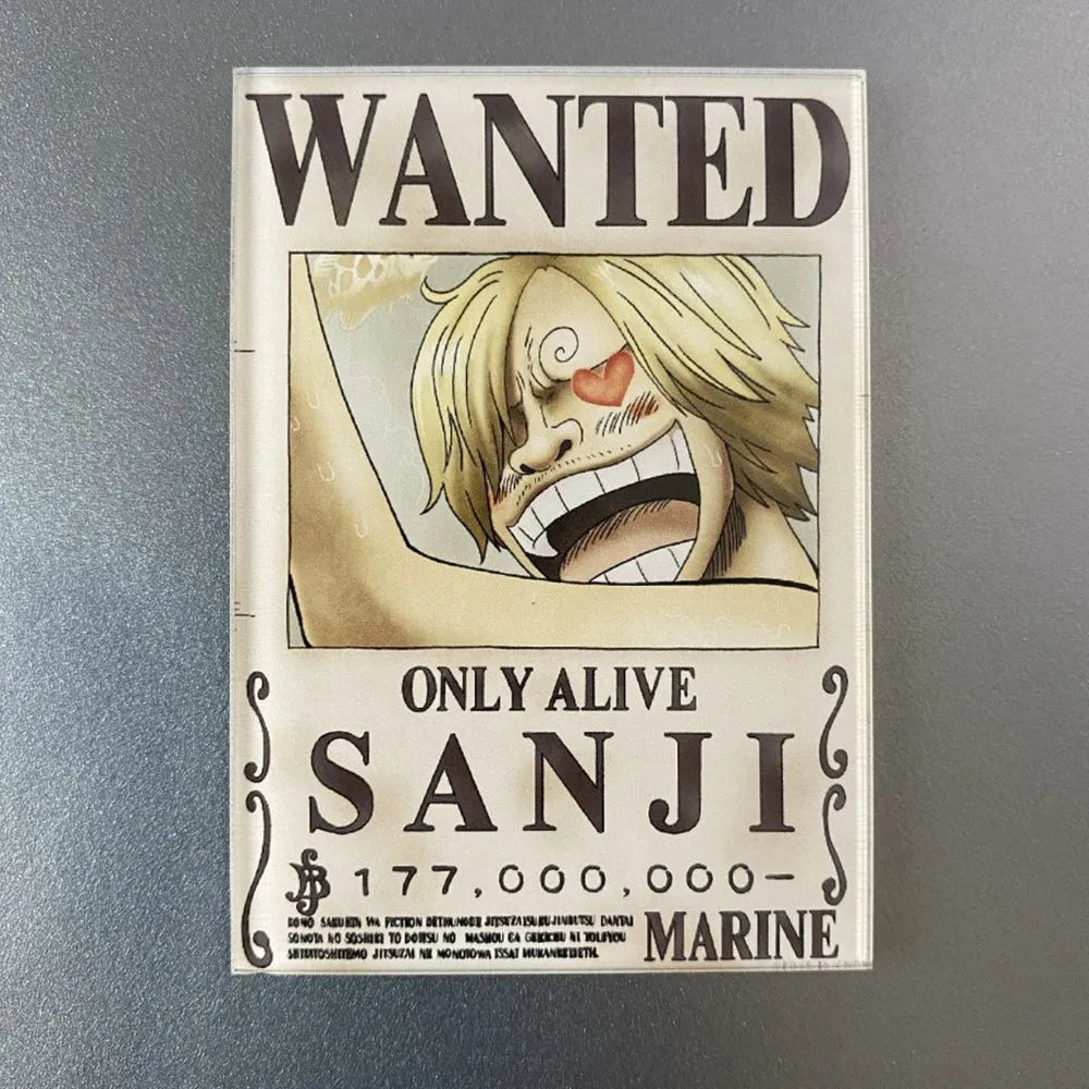 One Piece Wanted Fridge Magnets