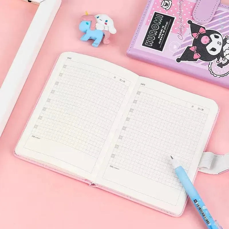 Sanrio A6 Leather Surface Notebook - Bear Hugs