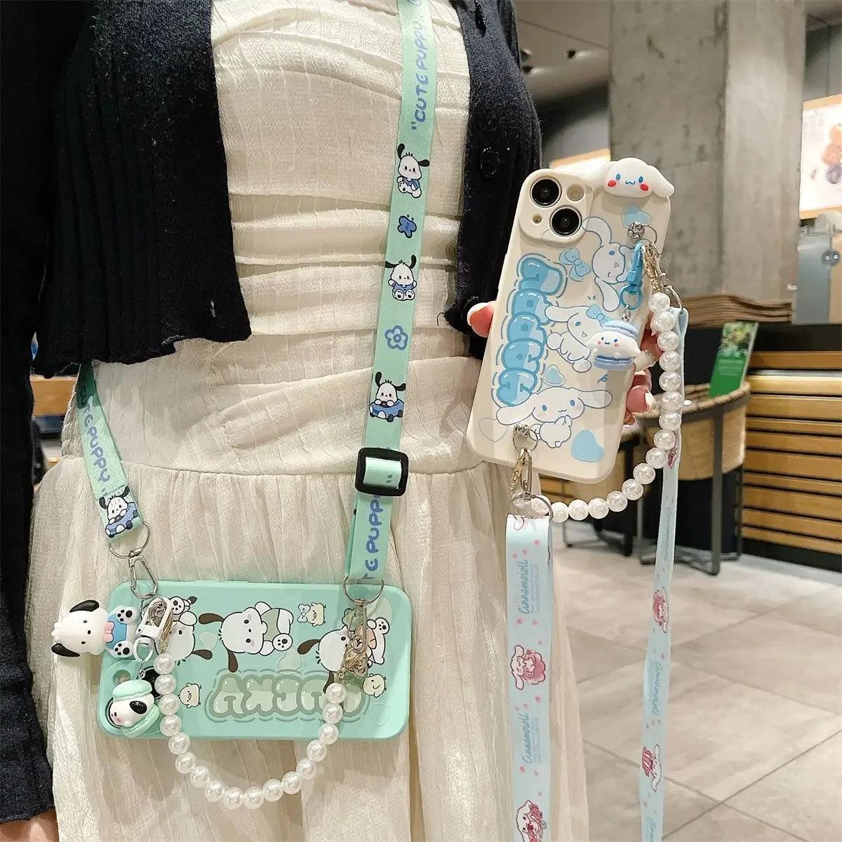 Sanrio Cinnamoroll Pochacco Beaded Case (For iPhones) - Bear Hugs