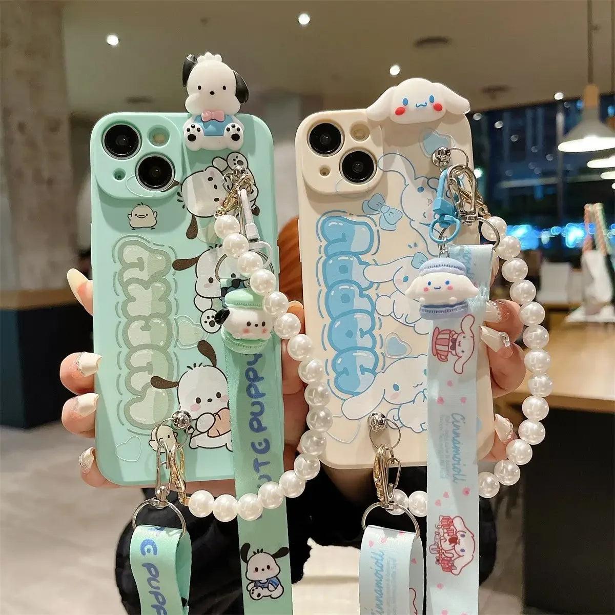 Sanrio Cinnamoroll Pochacco Beaded Case (For iPhones) - Bear Hugs