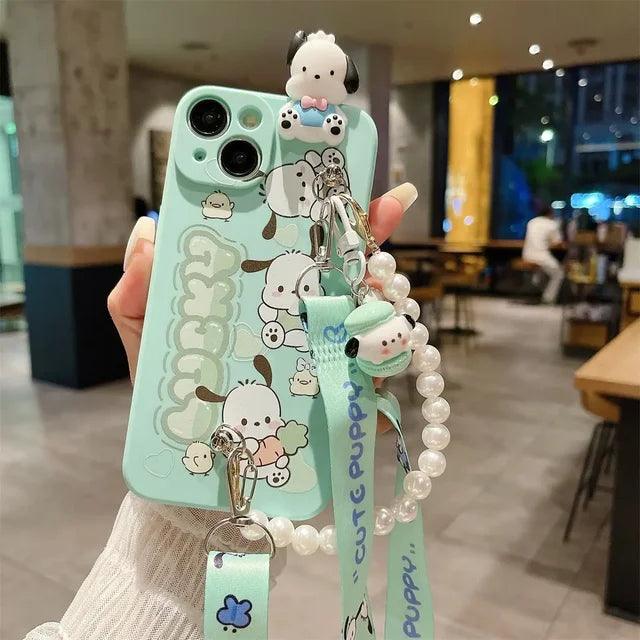 Sanrio Cinnamoroll Pochacco Beaded Case (For iPhones) - Bear Hugs