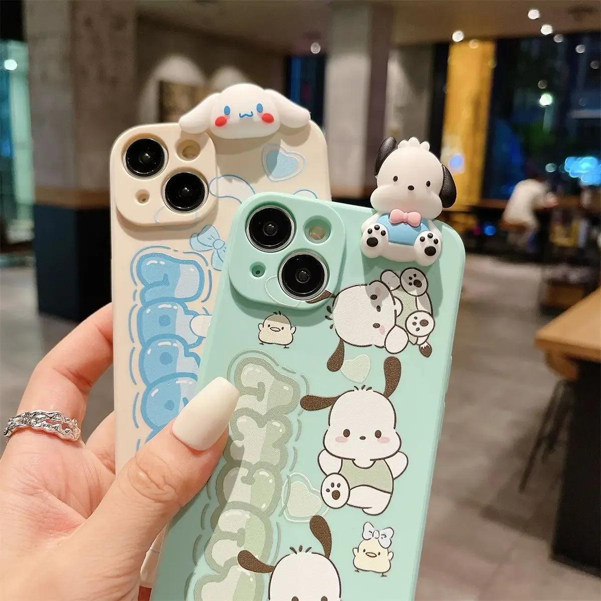 Sanrio Cinnamoroll Pochacco Beaded Case (For iPhones) - Bear Hugs