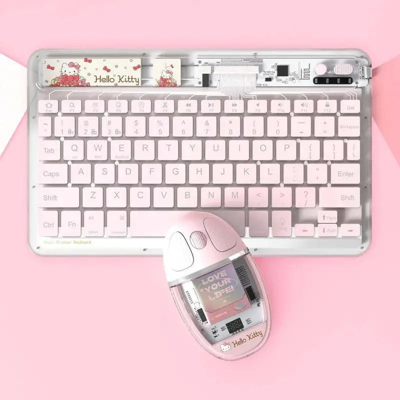 Sanrio Hello Kitty Ambidextrous Mouse and Wireless Keyboard - Bear Hugs