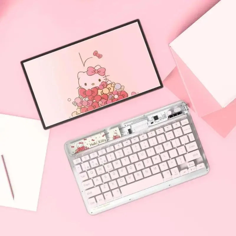 Sanrio Hello Kitty Ambidextrous Mouse and Wireless Keyboard - Bear Hugs